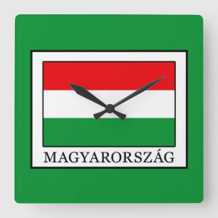 Magyarorszag Square Wall Clock