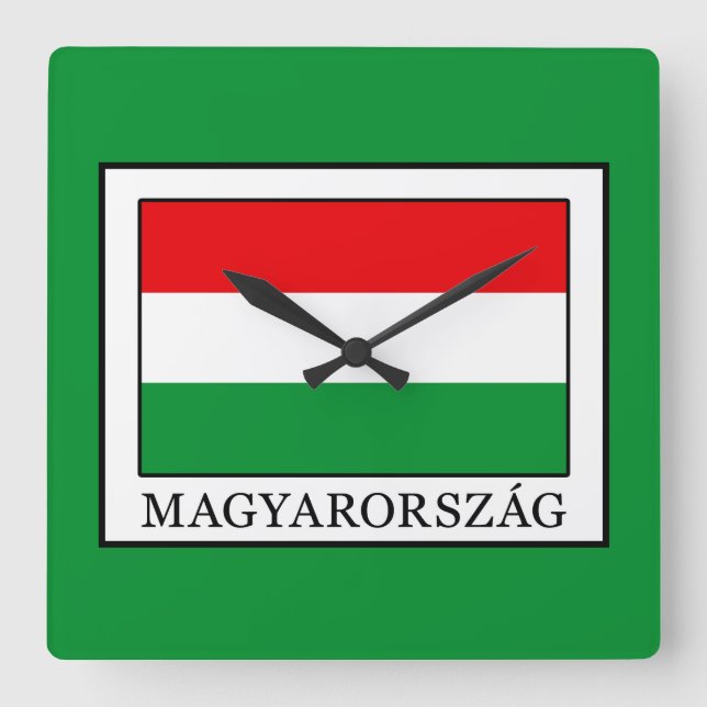 Magyarorszag Square Wall Clock (Front)