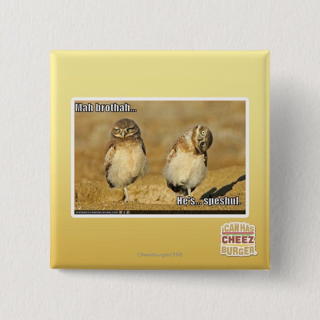 Mah brothah 2 inch square button (Front)