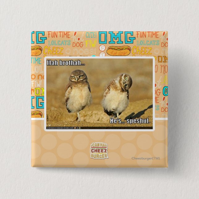 Mah brothah 2 inch square button (Front)