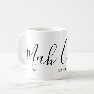 Mah Coffee Funny Personalized Mahjong Script Mug