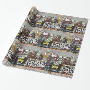 Mah coza, Graffiti,Spain  Glossy Wrapping Paper