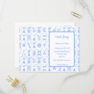Mah Jong Game Invitation Carte Postale