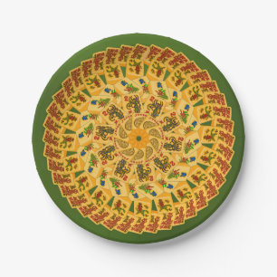 Mah Jong Mandala Paper Plate