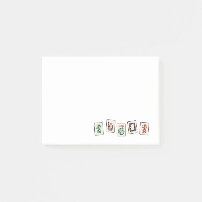 Mah Jong Post-It 3 x 4 Inch Post-it Notes (Front)