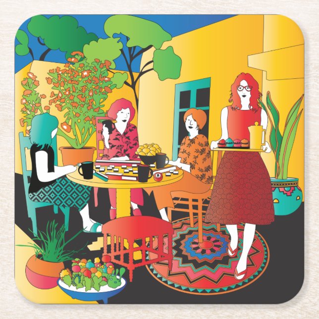 Mah Jongg Adobe Coasters (Front)