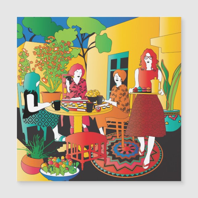 Mah Jongg Adobe Flat Magnet (Front)