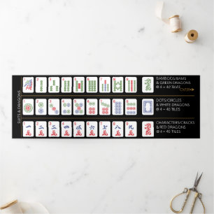 Mah Jongg American Tiles Tri-fold Card