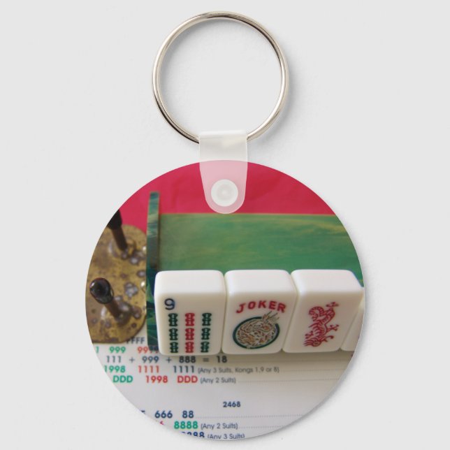 Mah-jongg anyone keychain (Front)