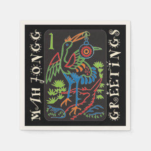 Mah Jongg Bird Greetings Napkins