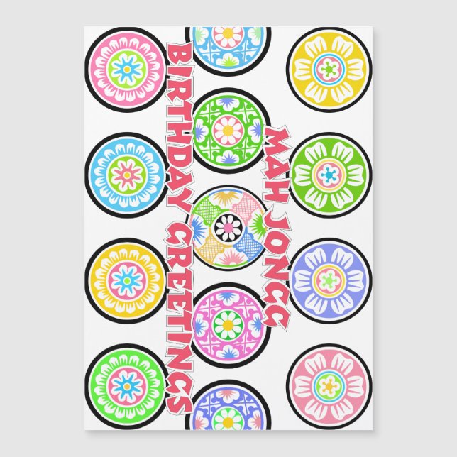 Mah Jongg Birthday Dots (Front)