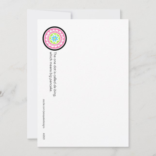 Mah Jongg Birthday Dots Card (Back)