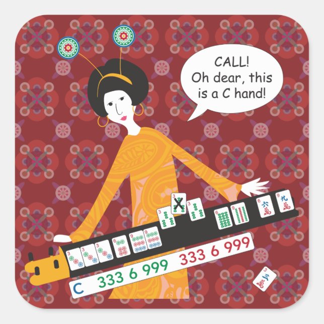 Mah Jongg C Hand Stickers (Devant)