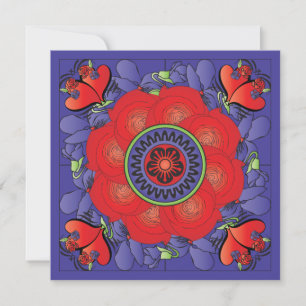 Mah Jongg Carte Plat Rose