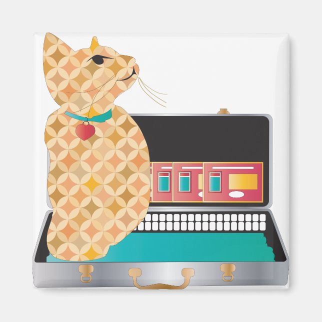 Mah Jongg Cat Magnet (Front)