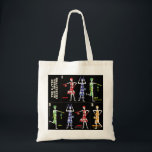 Mah Jongg Charleston/American Tiles Tote Bag<br><div class="desc">Cheerful design of dancers illustrating the Charleston passes and the tiles used in American Mah Jongg.</div>