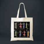 Mah Jongg Charleston/American Tiles Tote Bag<br><div class="desc">Cheerful design of dancers illustrating the Charleston passes and the tiles used in American Mah Jongg.</div>