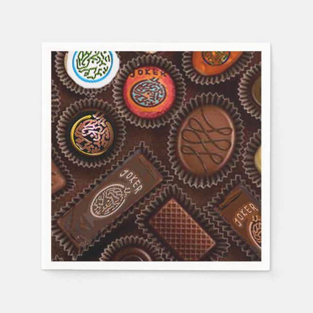 Mah Jongg Chocolate Napkins (Front)