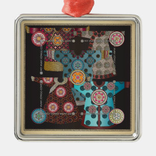 Mah Jongg Coat Metal Ornament