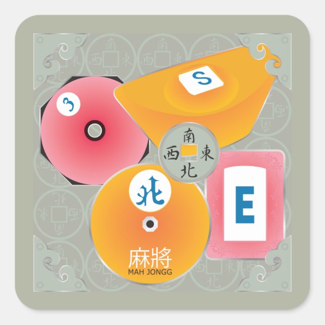 Mah Jongg Dealer Stickers (Front)