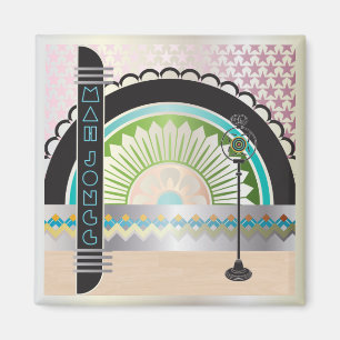 Mah Jongg Deco Ballroom Magnet