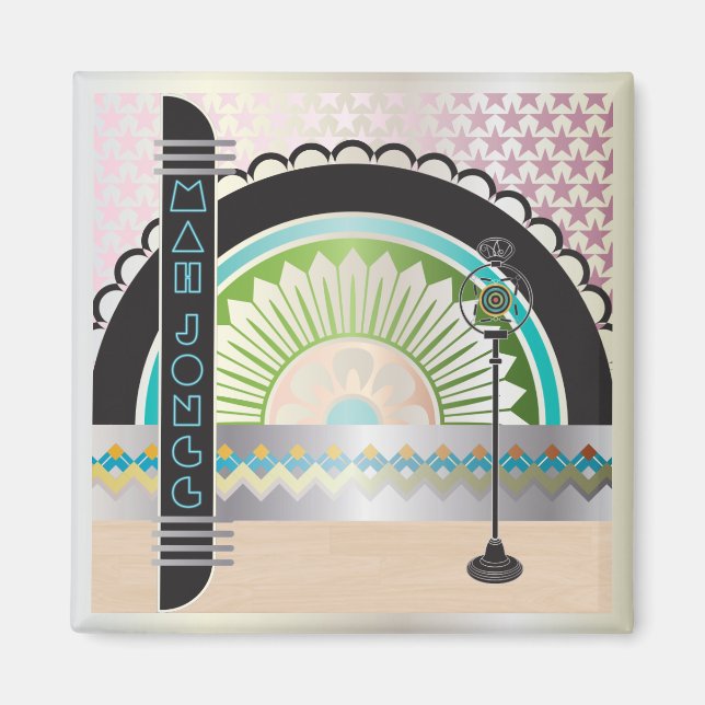Mah Jongg Deco Ballroom Magnet (Front)