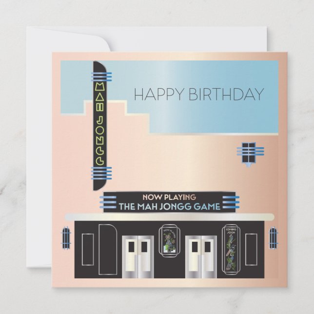 Mah Jongg Deco Theater Carte Plat (Devant)