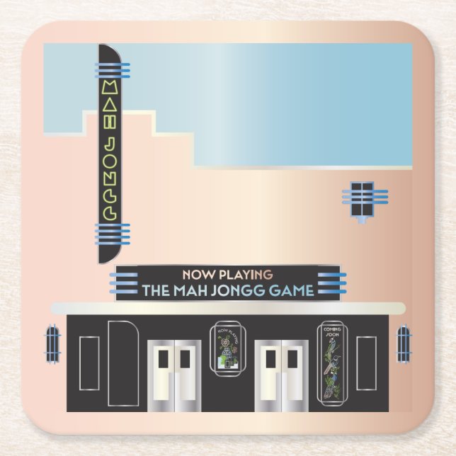 Mah Jongg Deco Theatre Coasters (Front)