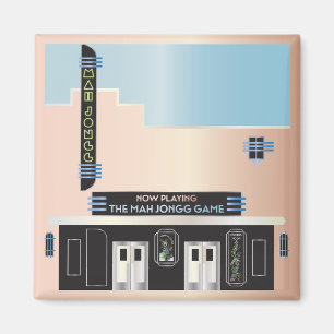 Mah Jongg Deco Theatre Magnet