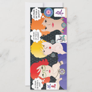 Mah Jongg Dit Oh Chère Carte Plat