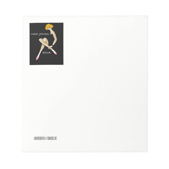 Mah Jongg Diva Notecard Notepad (Front)