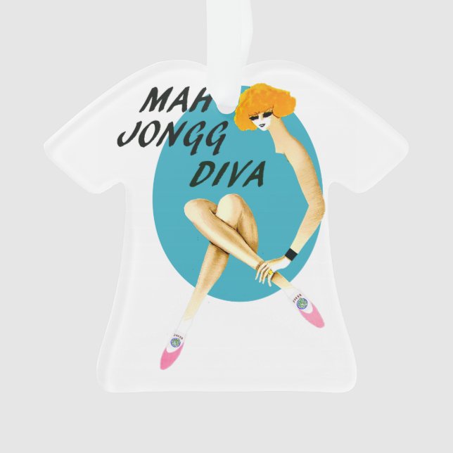 Mah Jongg Diva Ornament (Front)