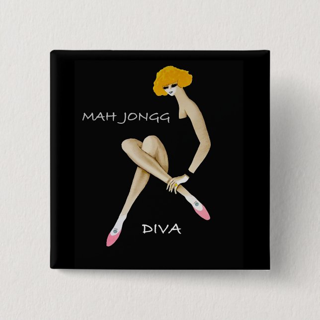 Mah Jongg Diva Pin (Front)