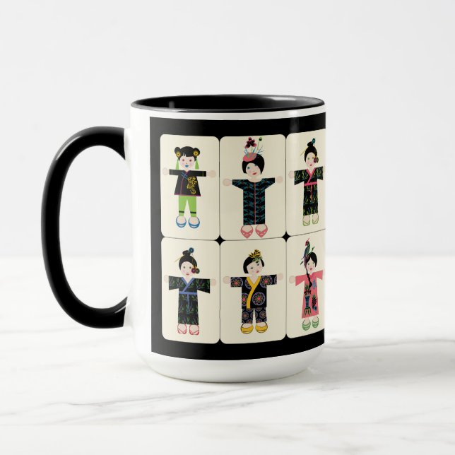 Mah Jongg Dolls Mug (Left)