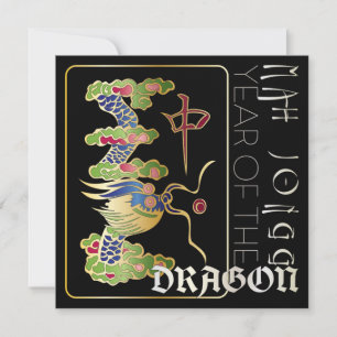 Mah Jongg Dragon Year Flat Card