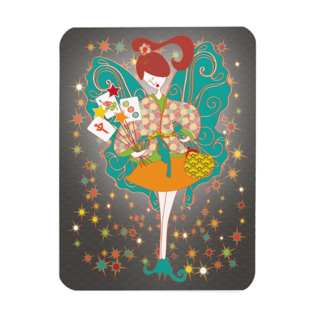 Mah Jongg Fairy Magnet (Vertical)