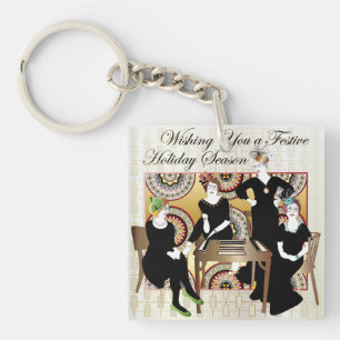 Mah Jongg Festive Keychain