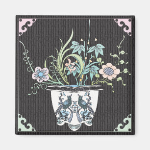 Mah Jongg Flowers/Birds Magnet