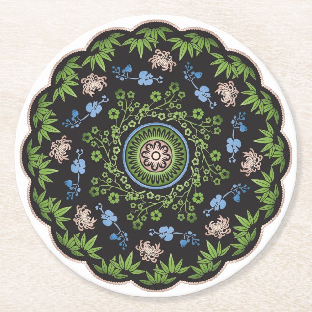 Mah Jongg Flowers/One Dot Coasters (Front)