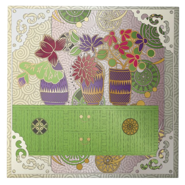 Mah Jongg Green Table Tile (Front)