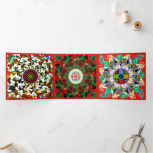 Mah Jongg Greetings Tri-Fold Card