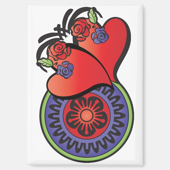 Mah Jongg Hearts Magnet (Front)