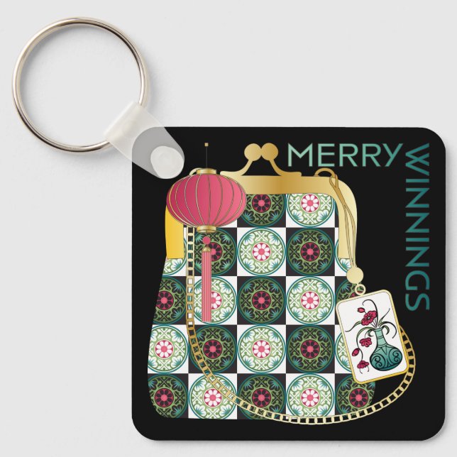 Mah Jongg Holiday Keychain (Front)