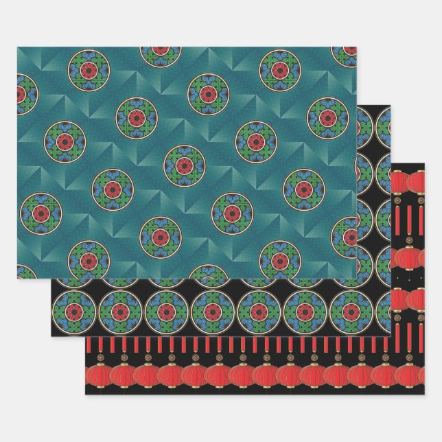 Mah Jongg Holiday Wrapping Paper (Set)