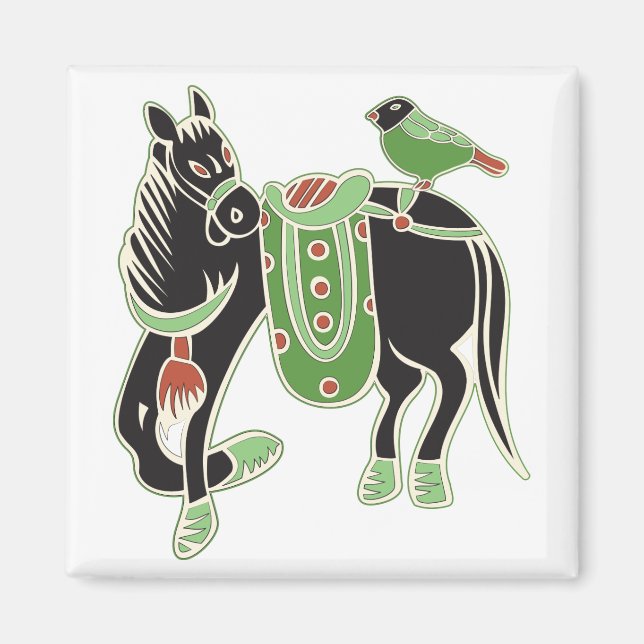 Mah Jongg Horse Magnet (Devant)