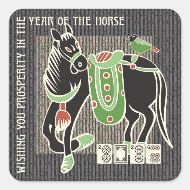 Mah Jongg Horse Stickers (Front)
