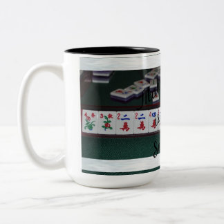 mah jongg is serious mug! Two-Tone coffee mug