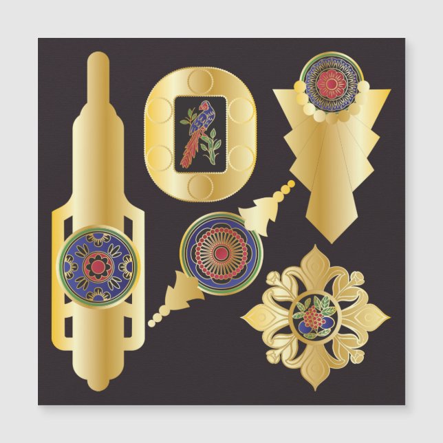 Mah Jongg Jewellery Magnet Card (Front)
