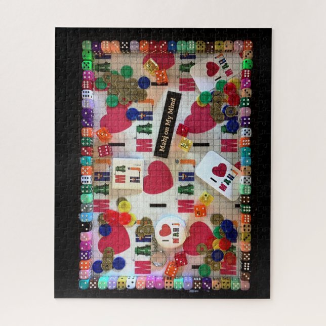 Mah Jongg Jigsaw Puzzle I Heart Mah Jongg (Vertical)