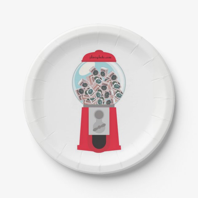 Mah Jongg Joker Machine Paper Plates (Front)
